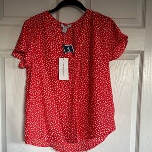 Carolina Belle Red and White Blouse